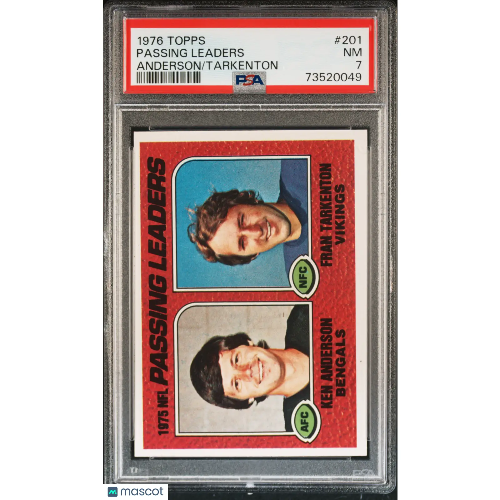Passing Leaders PSA 1976 Topps Football #201 7 73520049