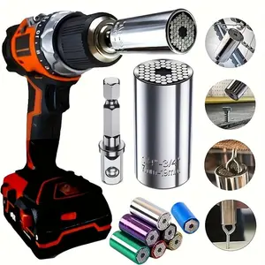 [7-19mm Multi-functional Torque Wrench] Universal Torque Wrench High Torque Tool 7-19mm Hexagonal Multi-functional Universal Socket