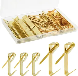 Picture Hooks, 100 count Picture Hanging Kits Including 30lb and 50lb Picture Hanging Hooks, 2 Sizes Professional Picture Hangers with Nails for Drywall Wooden Wall