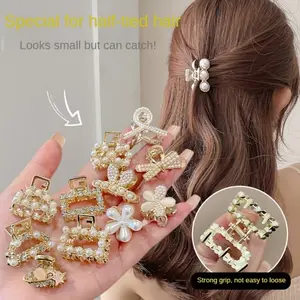 20pcs Women Hair Clips Small Alloy Barrettes, High-End Short Hair Accessories, Side Clip Headwear, Fresh Sweet Style, Flower Hair Clips