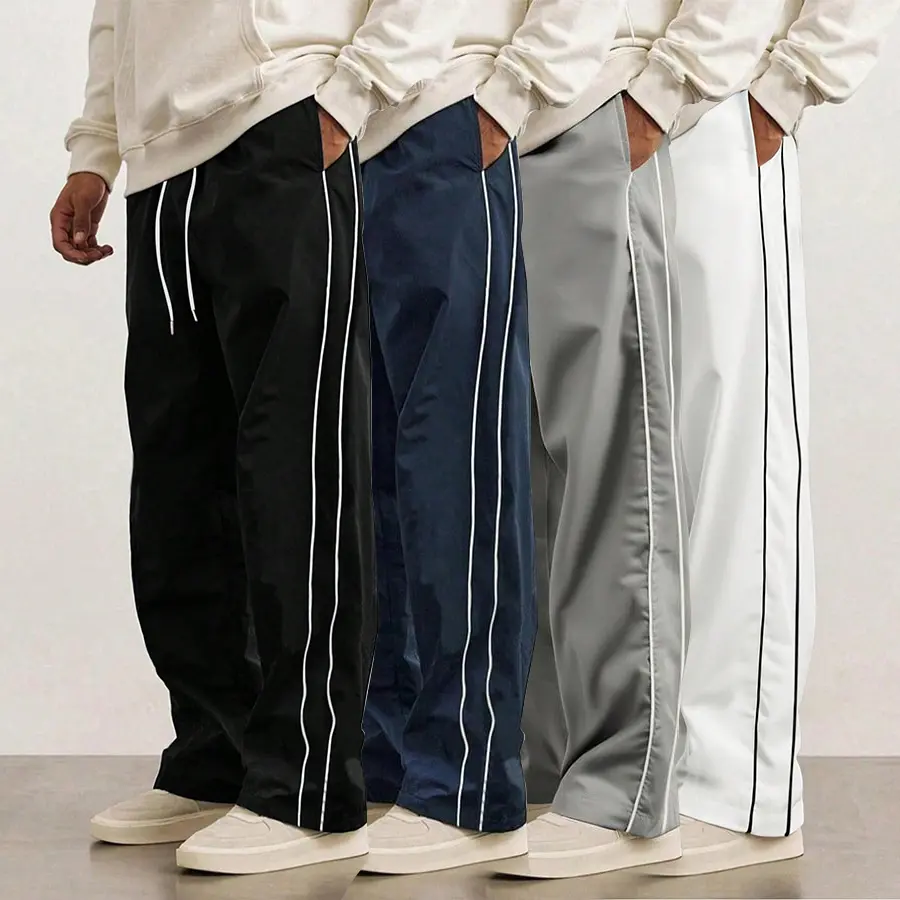 Black + Navy Blue + Light Gray + White