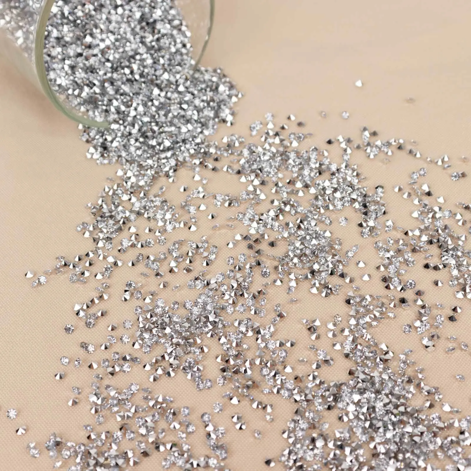 14400 Pcs 3mm Silver Faux Diamond Rhinestones Bulk Pack, Vase Fillers for Vase Decoration, Home Decor Accessory, Wedding Table Scatter Gems for DIY Crafters, 3Mm Rhinestones