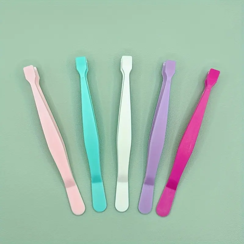 Precise Eyebrow And Eyelash Tweezers, Double-Layer Design Suitable Beginners, with Ergonomic Handle, Creating Perfect Makeup Effect, Professional Beauty Tool, Lower Lash Curler, Eyelash Extension Auxiliary Tool