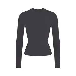 COTTON JERSEY LONG SLEEVE T-SHIRT | SOOT