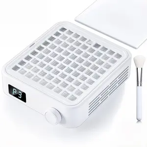 Mini Nail Dust Collector – Powerful Dust Collector Nail Tech Quite Suction Machine for Acrylic Nails Manicure & Pedicure Salon & Home Use Includes Filters & Dust Brush