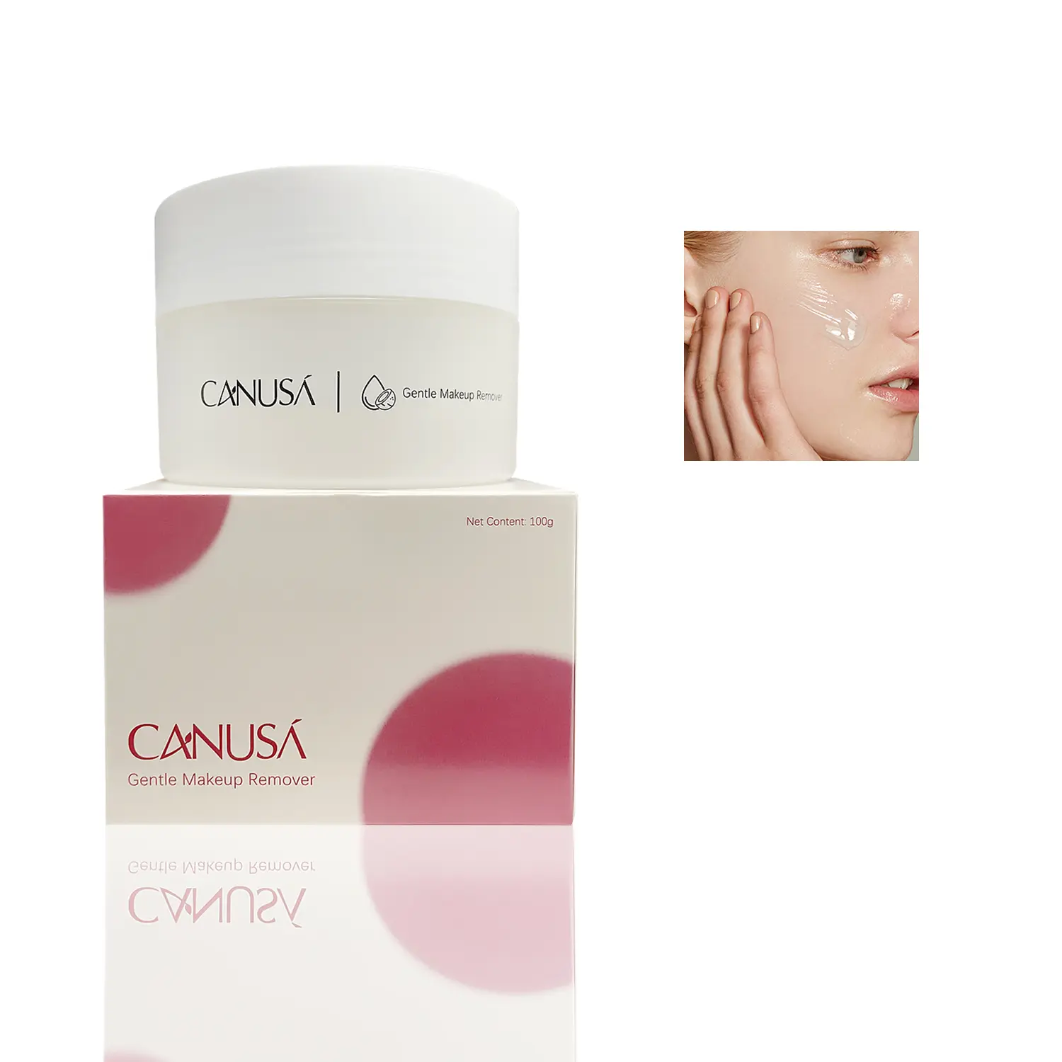 CANUSA Gentle Makeup Remover 100g - 3.53 oz Coconut Mild Moisture Oil for Sensitive Skin, Soothing Formula visage make remover  cleansing oil