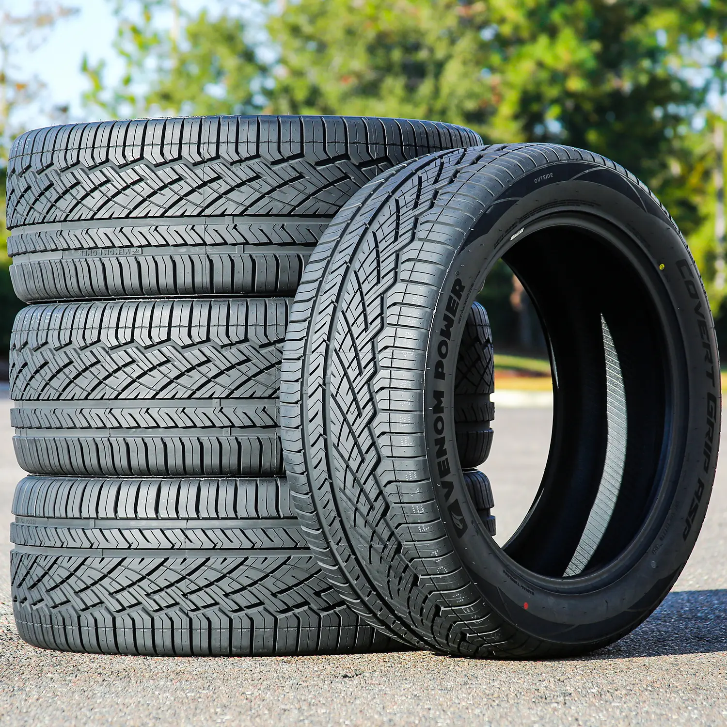 4 Tires Venom Power Covert Grip ASP 245/35ZR19 245/35R19 93W XL A/S Performance