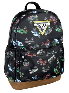 Monster Jam Trucks Dragon Zombie Grave Digger Megalodon All Over Print Backpack 16"