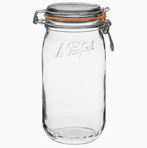 1.5L Rounded French Glass Storage Jar W/ Airtight Rubber Seal (PRE-ORDER)