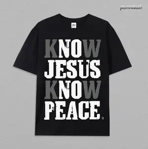 Ootd T Shirt Know Jesus Know Peace T-shirt Believe in God Christian Christ Religious T-shirt