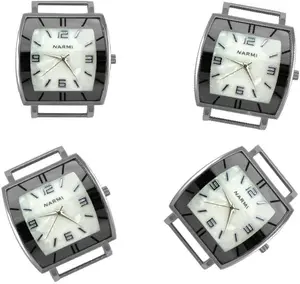 PlanetZia 2pcs Fancy Rectangle Ribbon Watch Faces for Your Interchangeable Beaded Bands TVT-4587