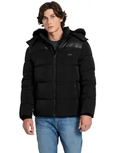 GUESS Male Hooded puffer jacket