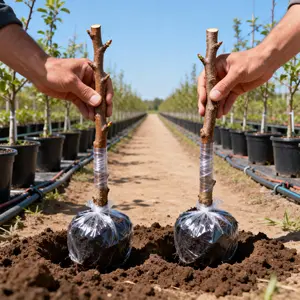 Heirloom Non-GMO Wax Apple Sapling Authentic Grafted Variety for Heavy Fruit Yield in Pots or Backyards Blooms Spring Summer Tree Seedlings Plant