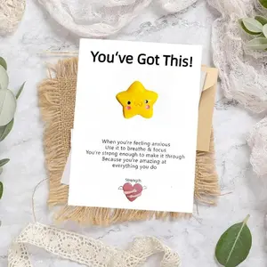 1-100pcs Resin Star Mixed Color Pocket Hug Cards, Positive Message Card, Thoughtful Gifts for Moms, Perfect for Family Giving and Special Occasions