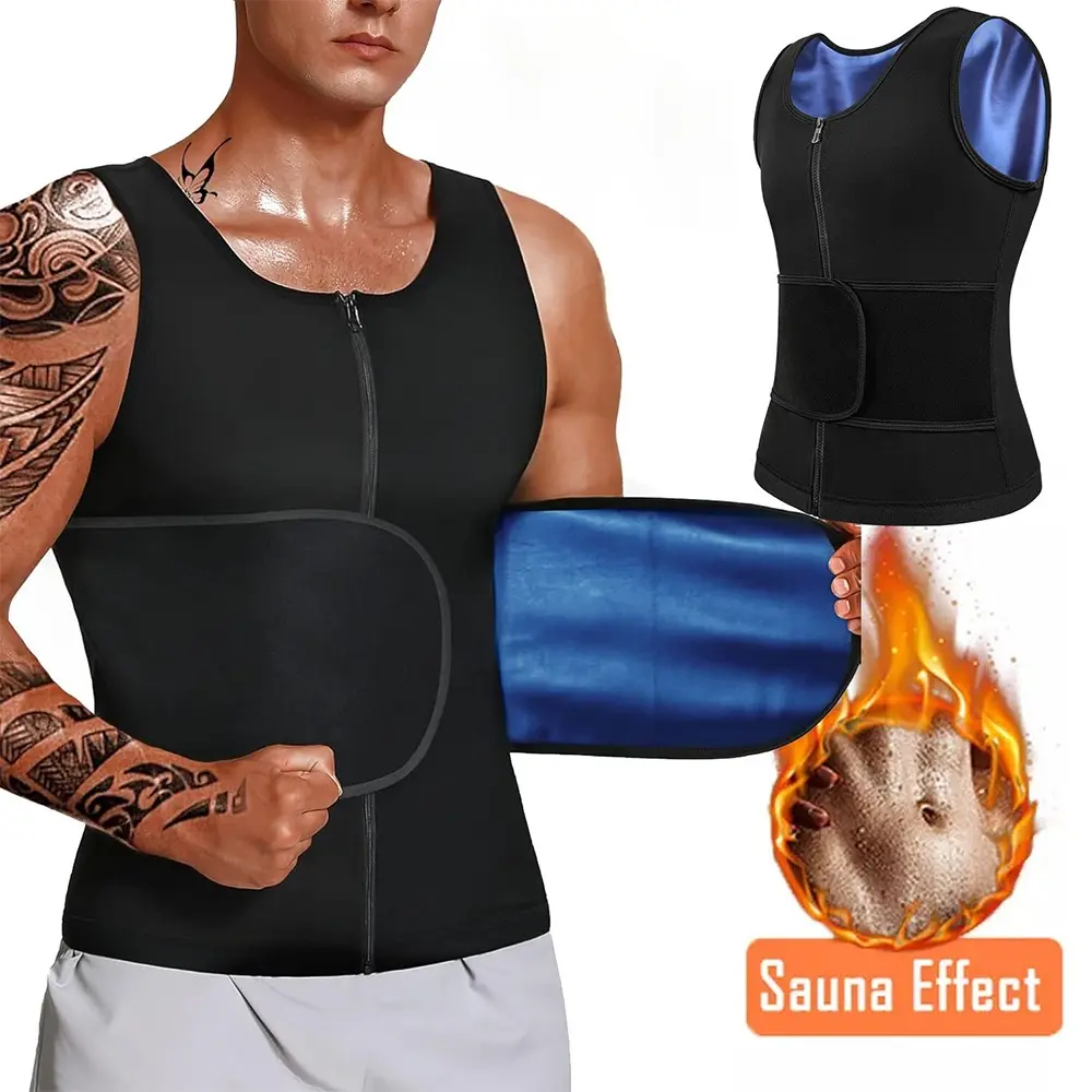 Women's Solid Activewear Sleeveless Fitness Workout Vest - Tight Thermal Compression Top, Heat-Trapping Zipper Sweat-Enhancing Shapewear for Gym Training & Yoga Sports Gymswear, Sports Yoga Gymswear, Training Vest, Yoga Sports Vest