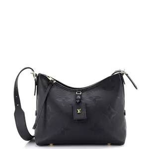 Pre-owned Louis Vuitton Leather Shoulder Bags CarryAll Hobo Monogram Empreinte Giant PM by Rebag