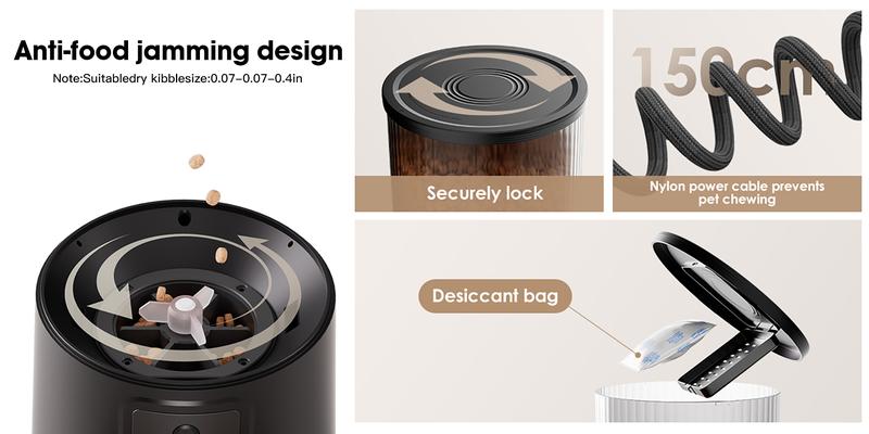 Geoorood Automatic Cat Feeder with Camera, 1080P HD Video, 2.4G WiFi Smart Pet Feeder with One-Way Audio, 4L Large Capacity, Dual Bowl Design for Cats and Small/Medium Dogs Geoorood Automatic Cat Feeder with Camera, 1080P HD Video, 2.4G WiFi Smart Pet Feeder with One-Way Audio, 4L Large Capacity, Dual Bowl Design for Cats and Small/Medium Dogs