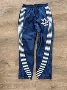 StyleGods Nylon Stacked Jogger-Light Navy