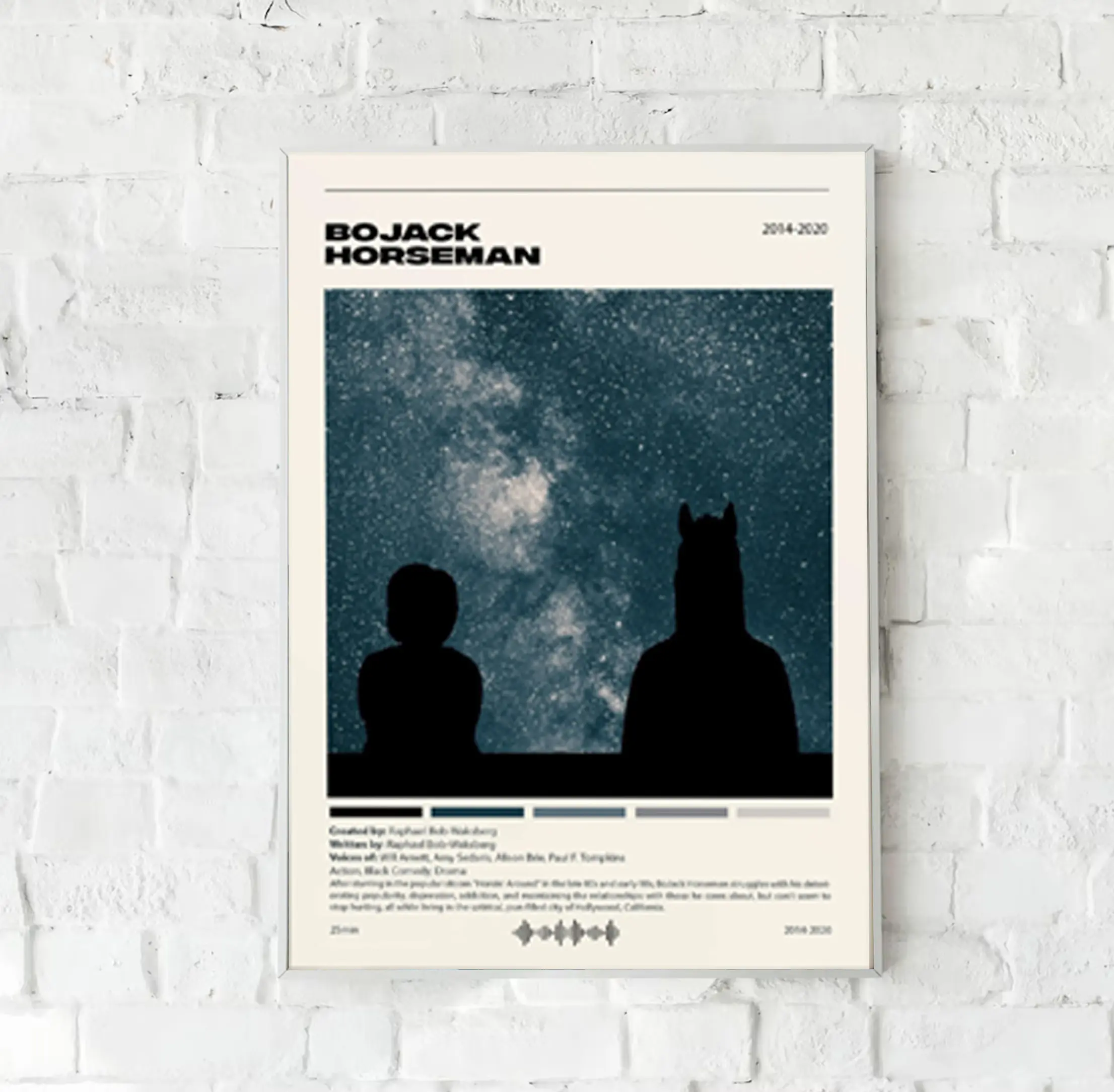 BoJack Movie Horseman Adult Animated Tv Series Vintage Minimalist Poster, BoJack Retro Art Print, Gift For Film Fans Wall Decor Unframed