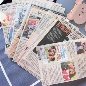 Vintage Background Sticker Pack, 80 Sheets Handmade Journal Scrapbook Decorative Base Stickers, Retro Style Decals for DIY Projects, Crafts Kit