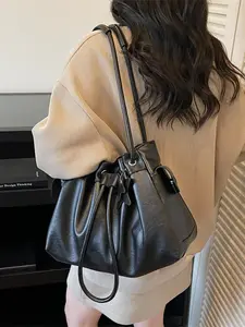 Vintage Feel Large Capacity Underarm Bag for Women, New Simple Casual Tote Bag, Versatile Shoulder Bag, Stylish Daily Use