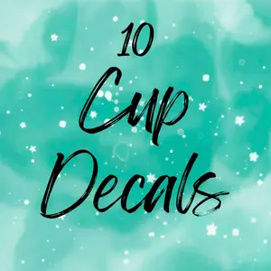 Bundle Pack of 10 UVDTF Decals for cups/hard surfaces sticker