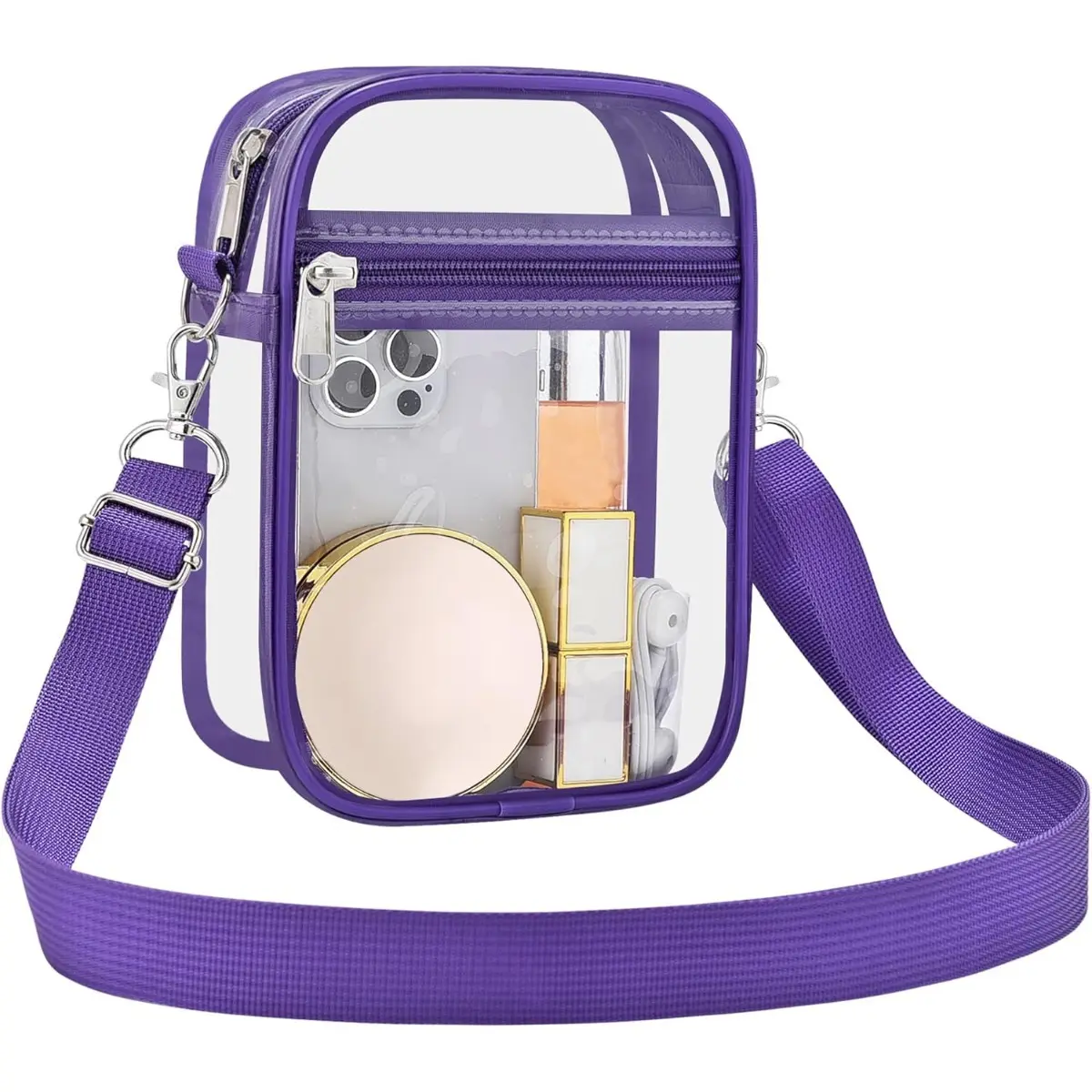 Alikpop Clear Waterproof Transparent Messenger Bag - Stadium-Approved Crossbody Tote for Men and Women, Everyday Use