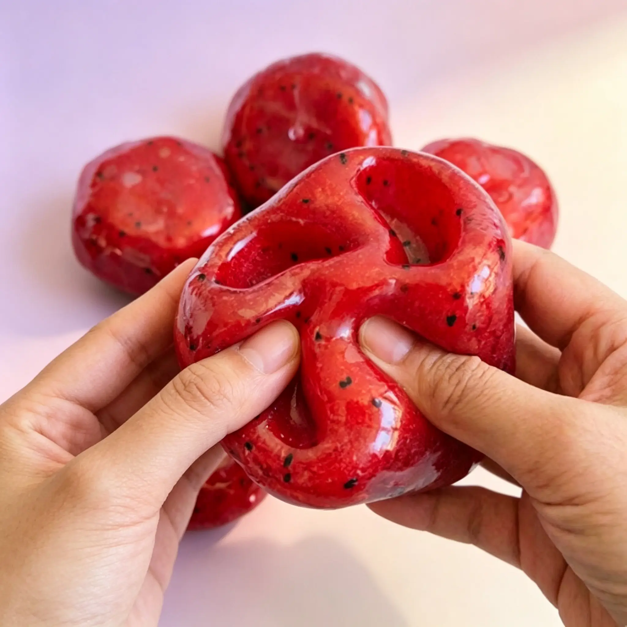 Slushy Watermelon Squishy Stress Ball - Ultra Stretch Sensory Fidget Toy & Desk Decor
