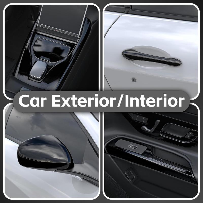 Gloss Vinyl Wrap 1ft x 5ft, Car Wrap Vinyl Roll Tool Kit with Bubble Free Air Release Technology, Automotive Blackout Film for Motos Cars Interior Exterior