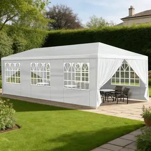 10x30FT Outdoor Canopy Tent for Wedding, Party Event Tent with 8 Removable Sidewalls Heavy-Duty Waterproof Large Gazebo for Birthday Parties, BBQs & Events