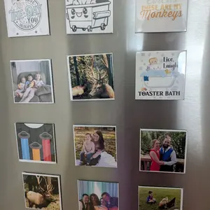 Personalized Photo Magnets 2.5" x 2.5" Custom Designs for Refrigerator Decor Unique Wedding Shower Gifts & Party Favors Frames