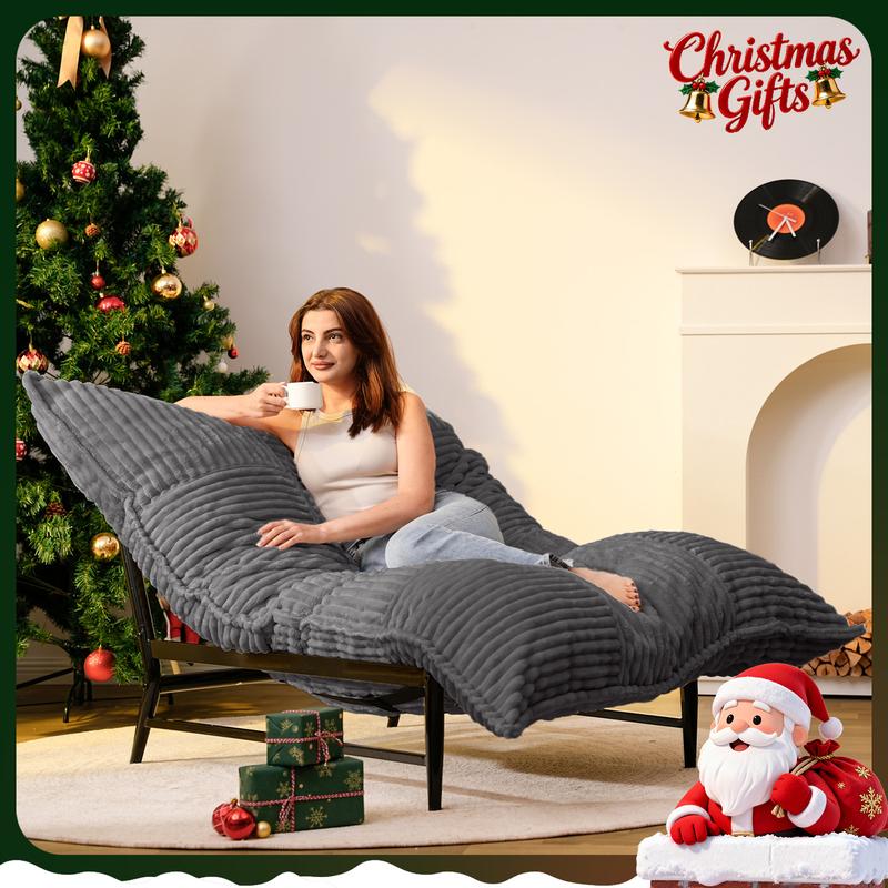 【versatile】Oversized Bean bag chair lazy sofa with base, 4 in 1 Convertible Bean Bag Couch with Base, Comfy Boneless Couch, soft and Comfortable Recliner Sofa Bed with Removable Upholstery for Living Room, or Bedroom