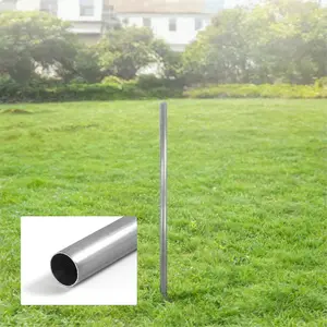 Fencer Wire 6 FT Galvanized Chain Link Fence Line Round Post, Line Post with 1-7/8” Outside Diameter, Chain Link Fence Parts, Hardware, Multi-options