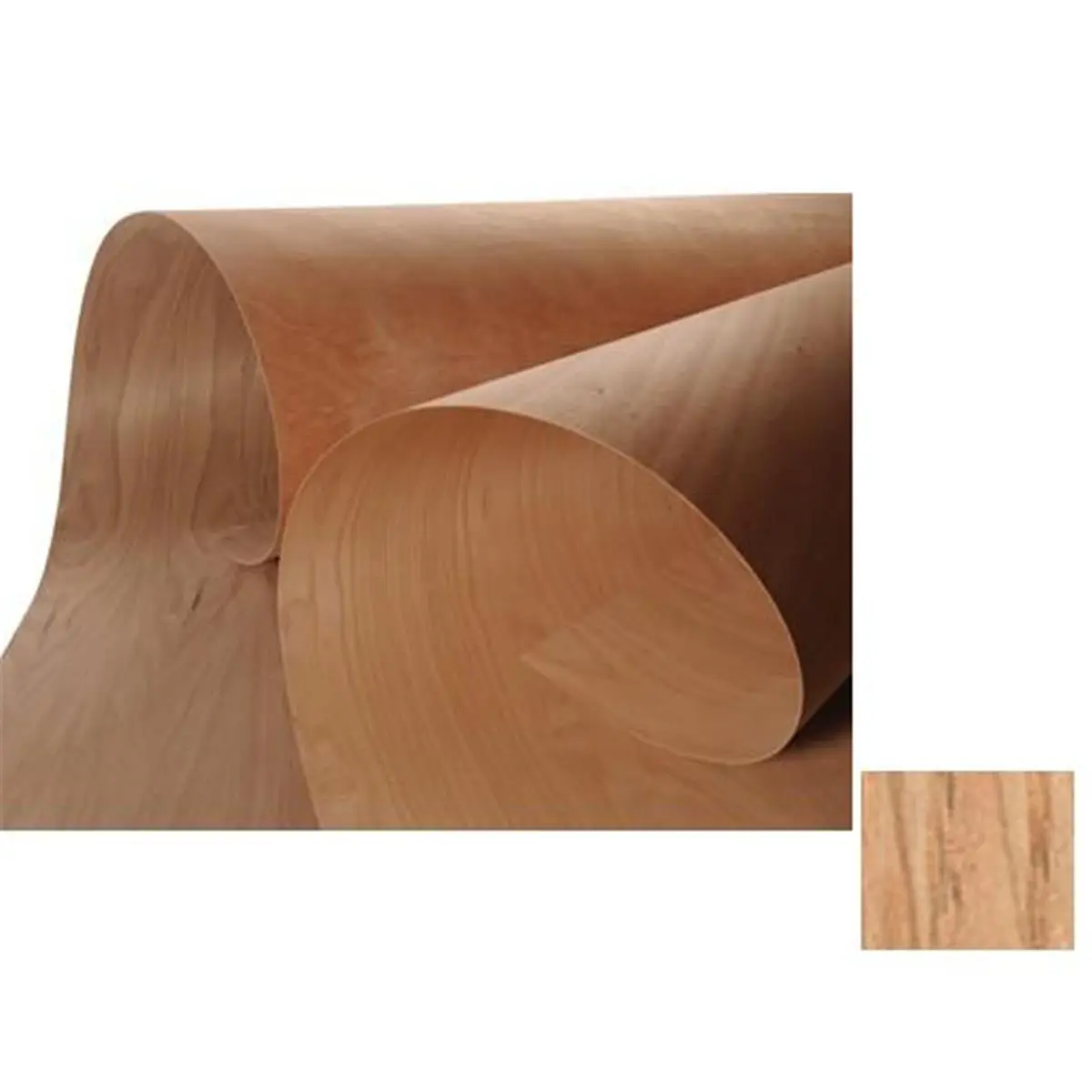Red Oak Unfinished Veneer Sheets, 2' x 8', 10 Mil Thickness, Peel-and-Stick, Covers Panels, Cuts with Scissors, Includes Hickory Option