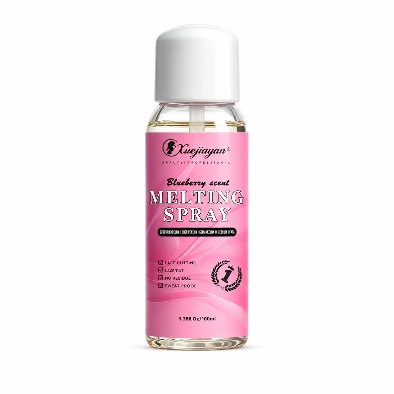 Lace Wig Glue Spray, Melting Adhesive Spray for Lace Front Wigs, Wig Install, Lightweight Sweat Resistant Hold, Edge Control Touch Up, Blueberry Scent, 3.38 fl Oz
