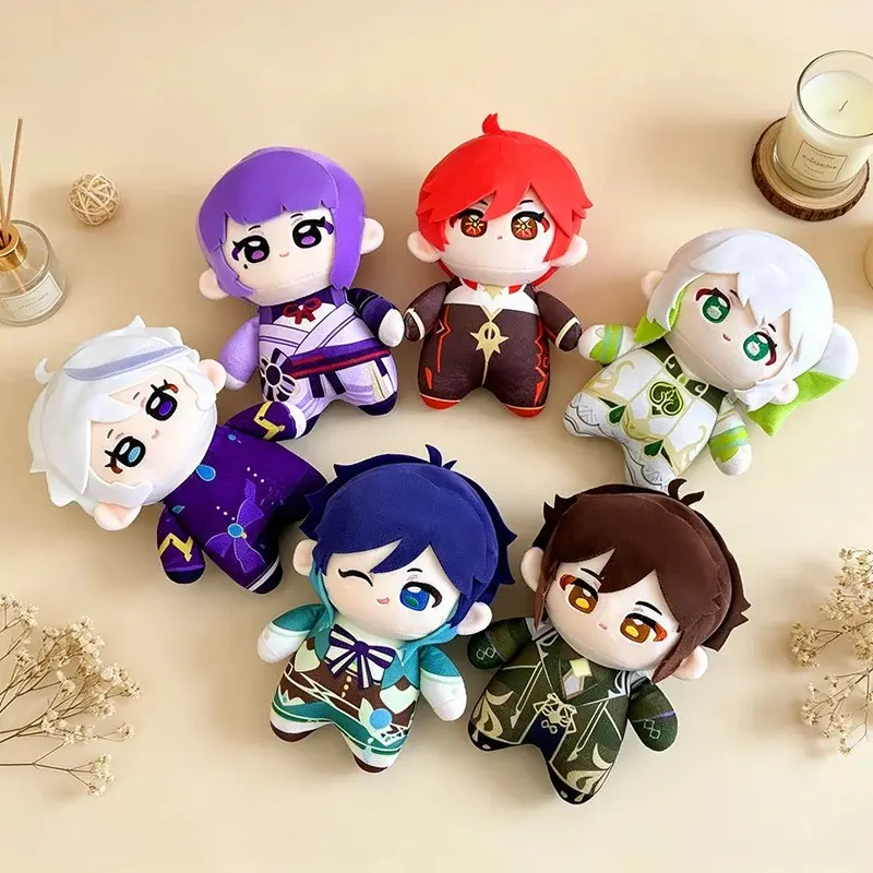 Anime Genshin Impact Dolls Nahida Zhongli Raiden Shogun Furina Venti Plush Toy Room Decor Hobbies Collection Fans Gifts