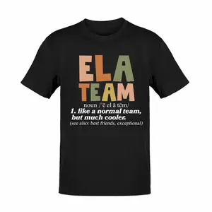 Tawny English Teacher Shirt ELA Team Definition Unisex Cotton T-Shirt S-3XL Back to School Funny Inspirational Letter Print Graphic Tees ELA Teacher Gift Teacher Outfit Tops