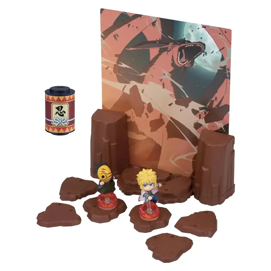 Epoch Games Naruto Shippuden Minato VS Masked Man 2-Player Strategy Board Game, Ages 5+, Interactive Movement System, Defined Victory Condition, Game Board Pieces, for Fans & Collectors, Epic Naruto Shippuden Duel