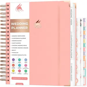 Wedding Planner - Notebook Organizer for Bride - Wedding Planning Binder Book with Pockets - Engagements , 10x11? (Light )