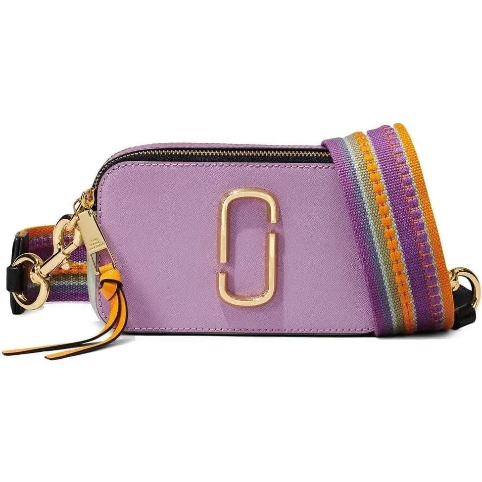 Marc Jacobs Snapshot Color-Blocked Crossbody Bag - Regal Orchid Multi H172L01SP22-518, Adjustable, Interior Pockets