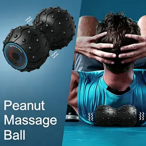 Rechargeable 5-Speed Peanut Massage Ball, Electric Muscle Relaxer for Shoulder, Neck, Back, Waist, Legs, Portable Yoga Ball for Full Body Workout