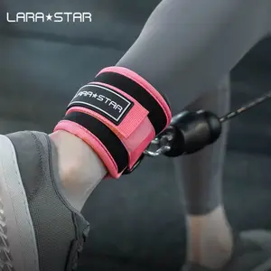 Ankle strap (for cable machine) Gym Accessories Bodybuilding Gyp ankle Straps for Cable Machine Neoprene Padded Gymnastics Ankle Cuffs production