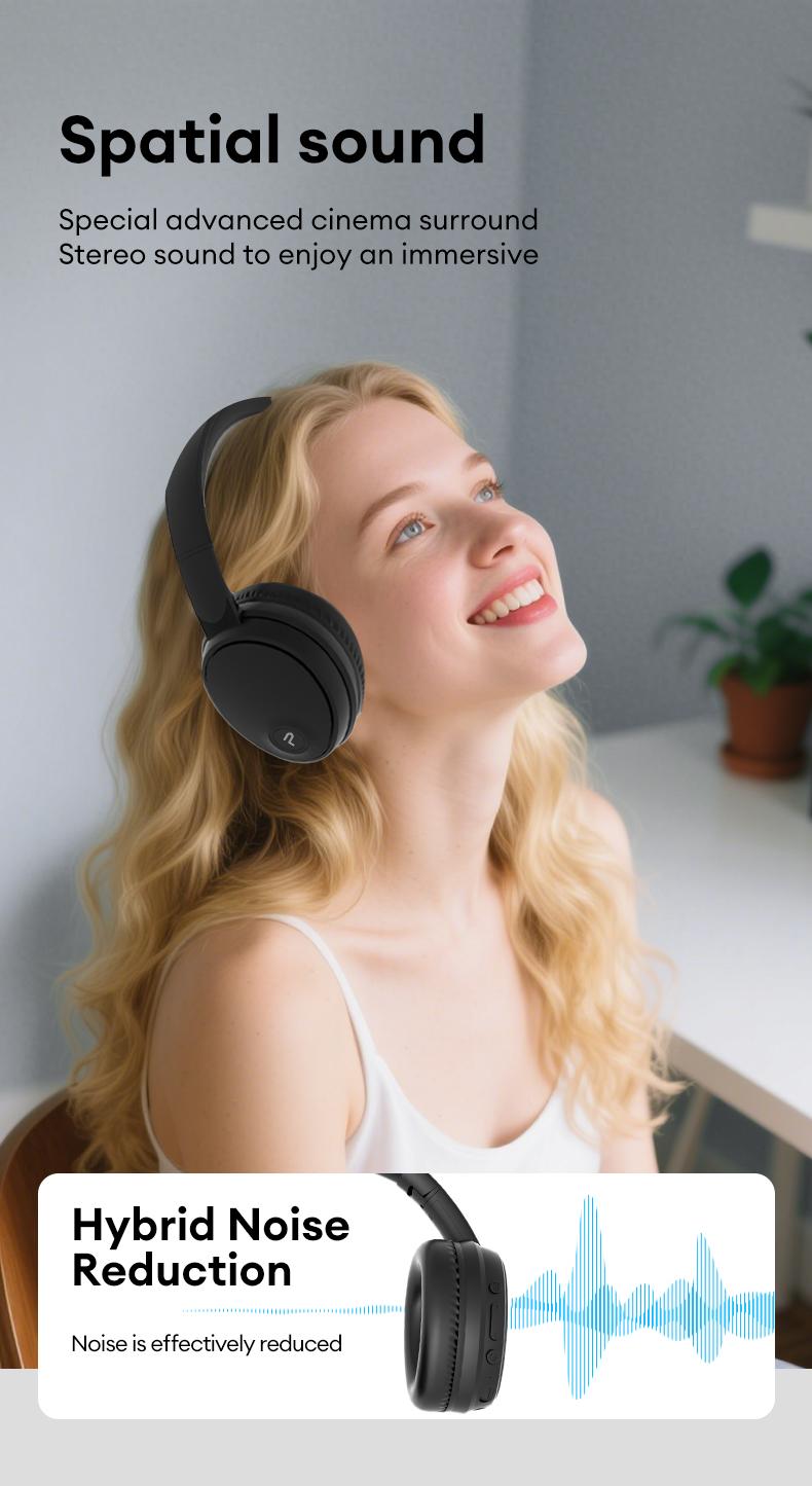 PAXA-PBuds Max ACN Headset Headphones，Hollow Earphone Design,Outstanding Acoustic Performance Balance Technology, Low-Latency Sound Image Synchronization, Bluetooth 5.4 Stable Version, 30-Hour Battery Life, Suitable For Work Or Outdoor Activities.