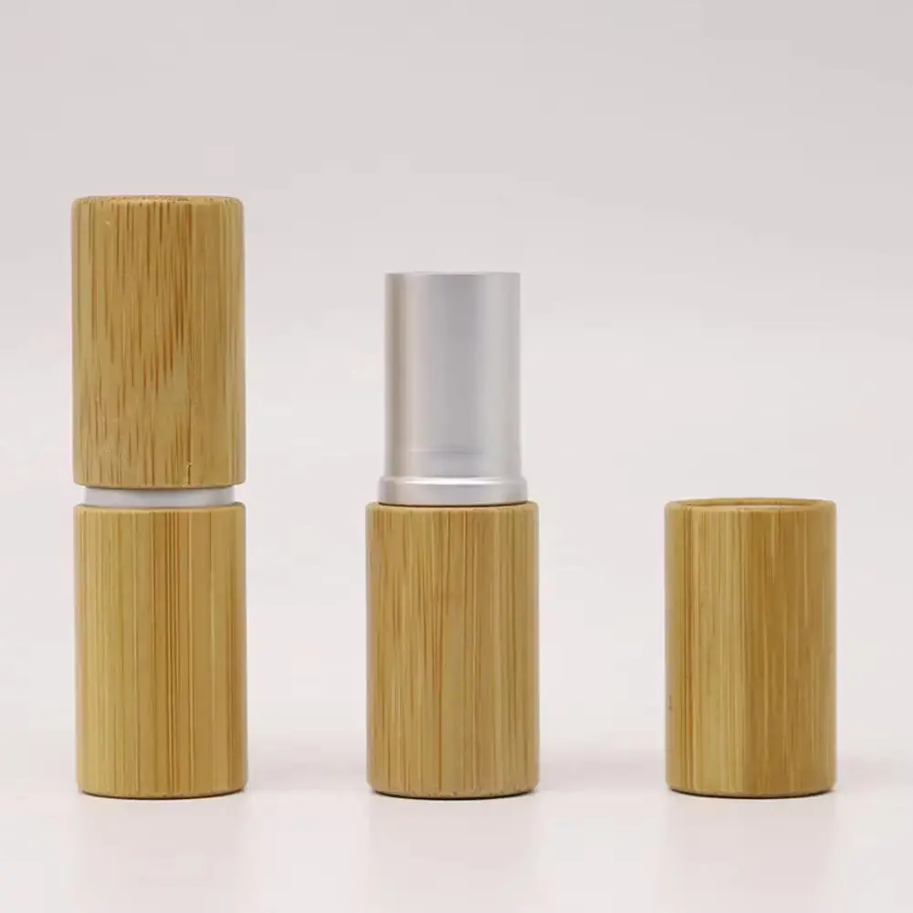 1Pc 4G 5G Bamboo Empty Lip Gross Container Lipstick Tube DIY Container Lip Balm Tubes Natural Bamboo Lipstick Tube New Wholesale