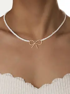 Women's Elegant Bowknot Design Choker, Exquisite Trendy Cute Choker, Fashionable Jewelry for Women & Girls As Gift