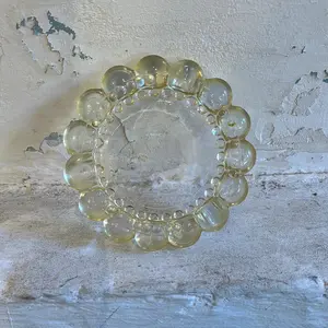 Small Vintage Bubble Ash Tray Yellow