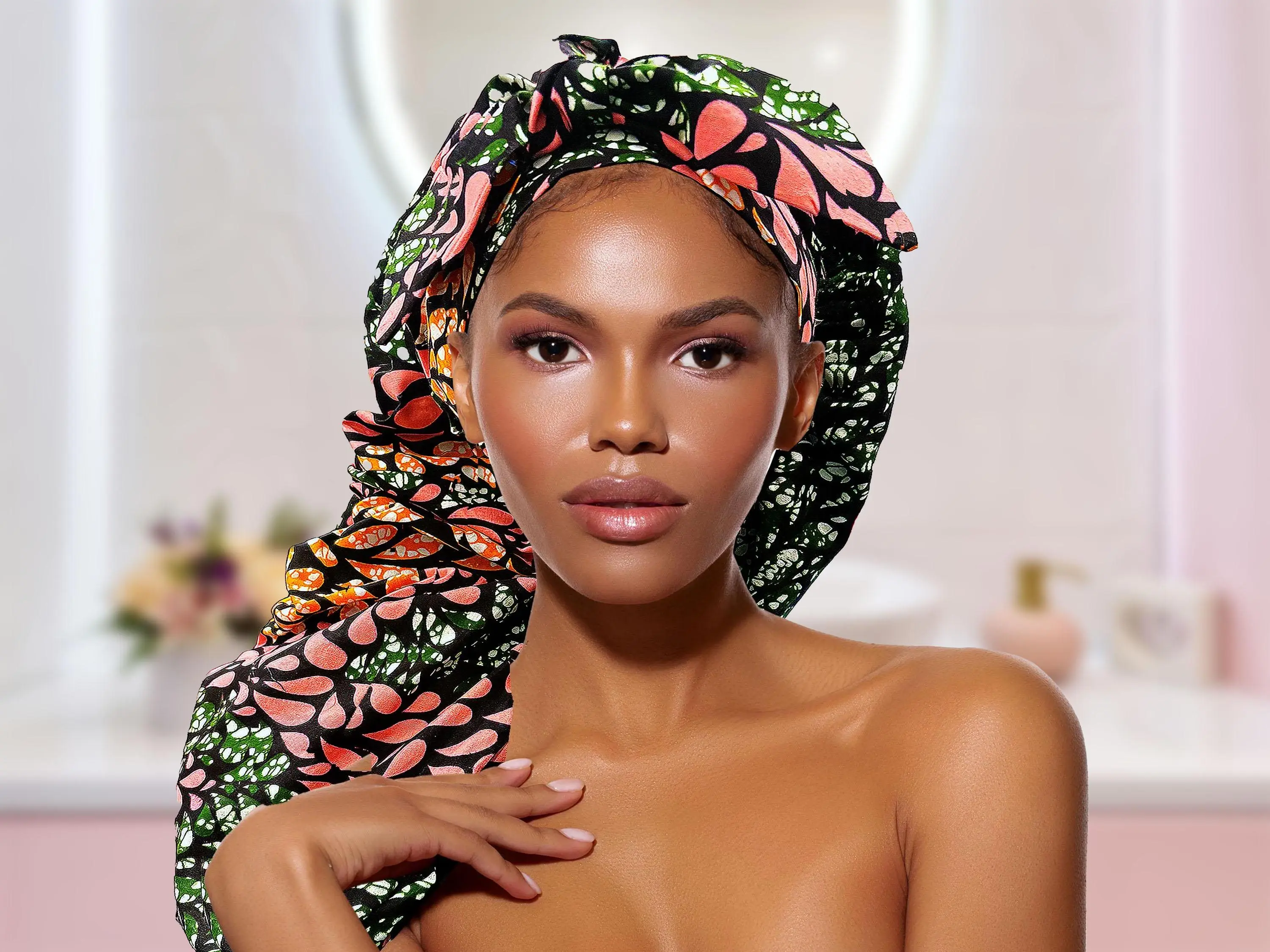 Handmade Satin-Lined Sleep Bonnet: Extra Long Protective Hair Wrap