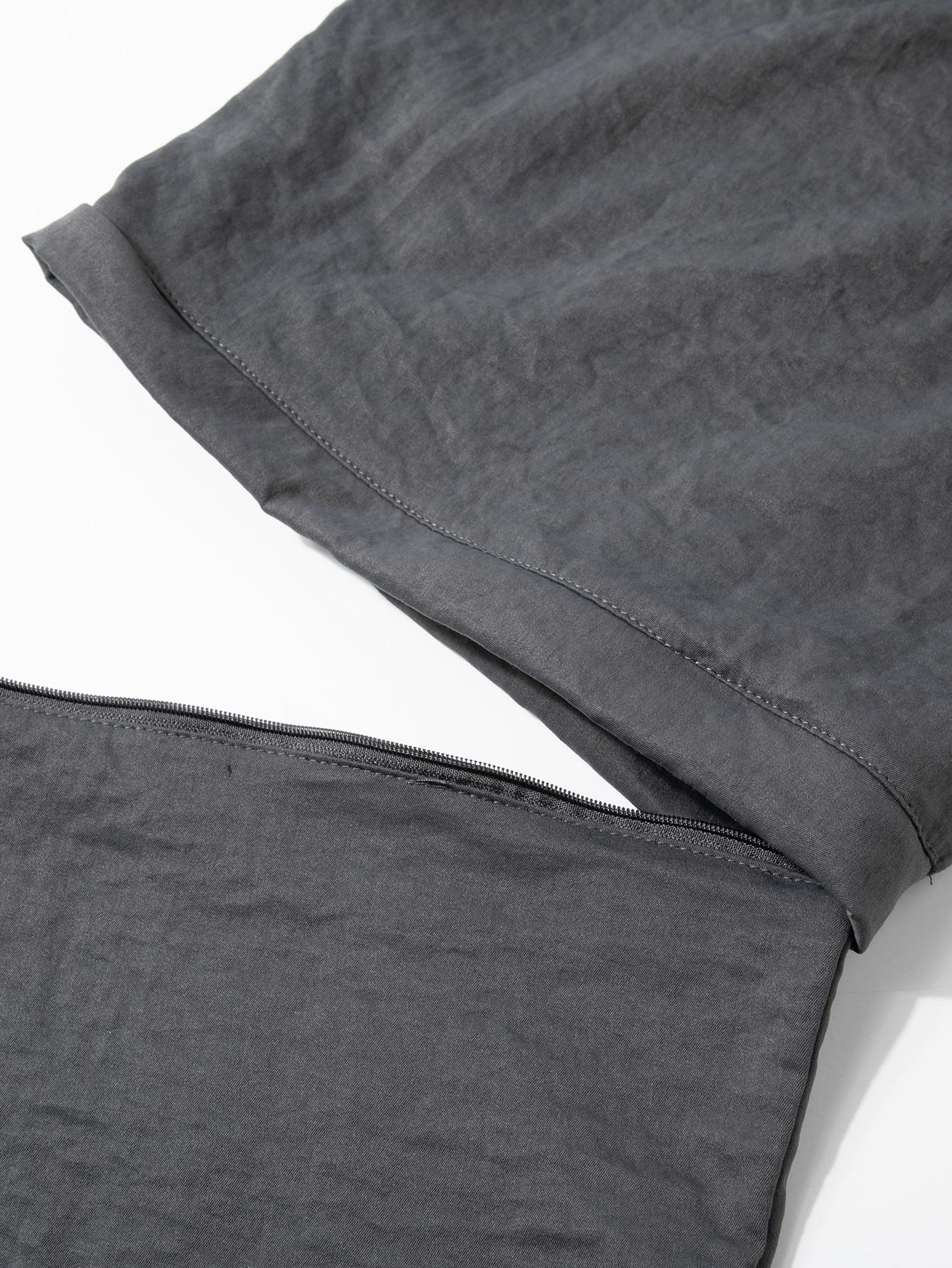 Men’s casual loose cargo pants; practical men’s cargo trousers; versatile two-way wear; straight-leg cargo long pants Menswear Streetwear Pocket Beige Athletic Stylish Dark Gray