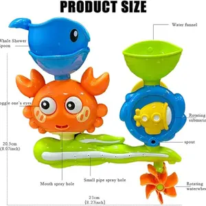 Interactive Crab Duck Penguin Shower Toy, Shower Spray Egg, Multicolor Bath Toy, Durable Abs Material, Fun Bath Time, Interaction, Perfect Gift for Kids