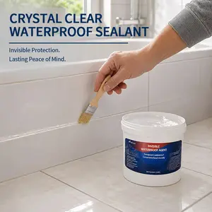 Waterproof Glue 2.5kg, Transparent Waterproofing Agent for Leak Repair, Ready to Use Premium Sealant for Roof Bathroom Window DIY